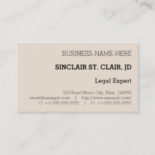 Humble, Conservative Business Card