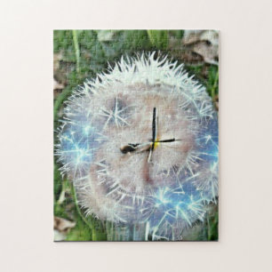 Humble dandelion clock photo jigsaw puzzle. puzzle