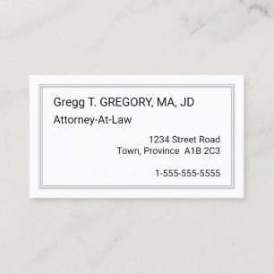 Humble, Minimal Business Card