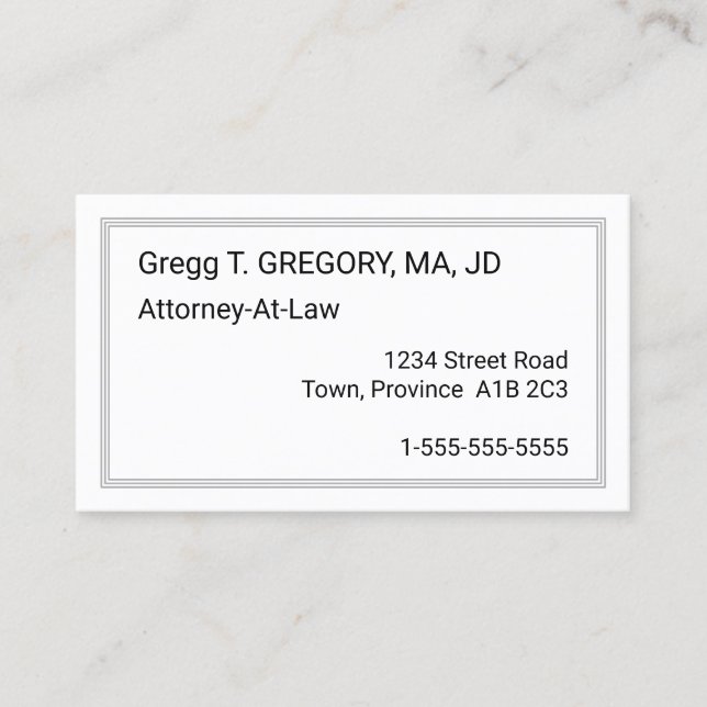 Humble, Minimal Business Card (Front)