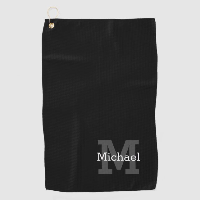 Humble Personalized Name and Initial Golf Towel (Front)
