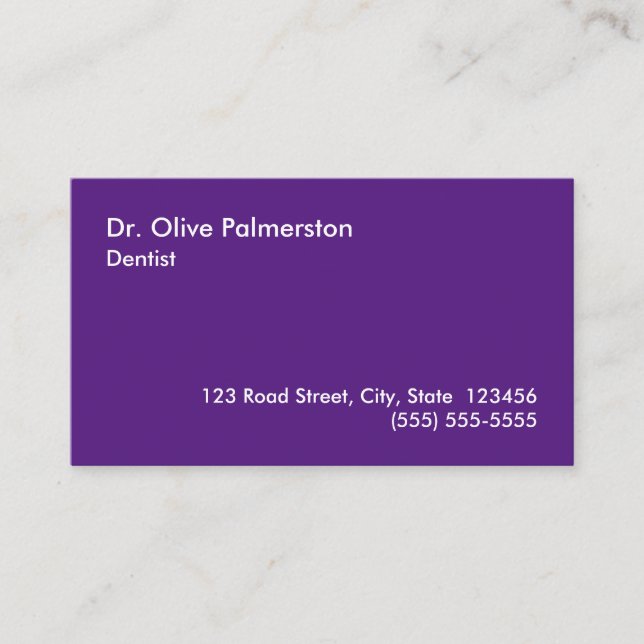 Humble, Plain, and Minimalist Business Card (Front)