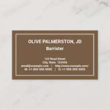 Humble, Professional Attorney Business Card