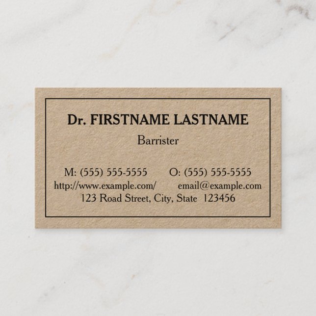 Humble Professional Business Card (Front)