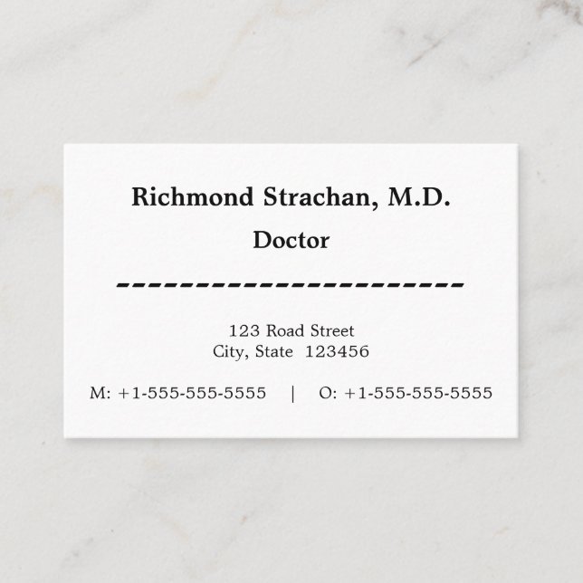 Humble, Professional Business Card (Front)