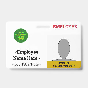 Humble, Respectable Staff Member Identification ID Badge
