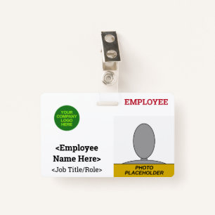 Humble, Respectable Staff Member Identification ID Badge