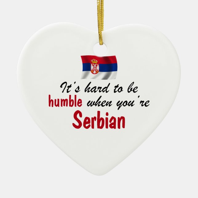 Humble Serbian Ceramic Tree Decoration (Front)