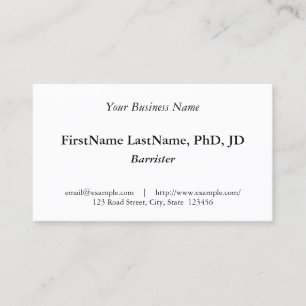 Humble, Simple and Minimal Business Card