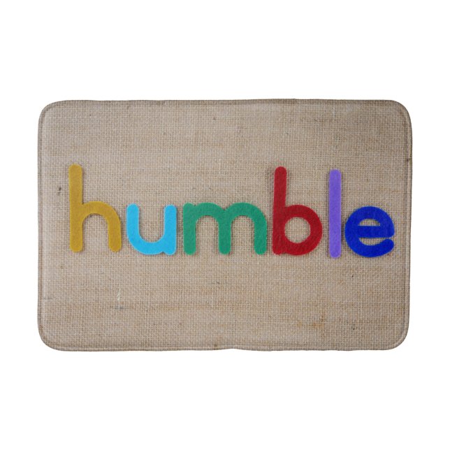 Humble Text Bath Mat – Colourful & Inspiring (Front)