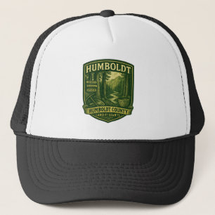 Humboldt County “Land of Giants” Vintage Badge Trucker Hat