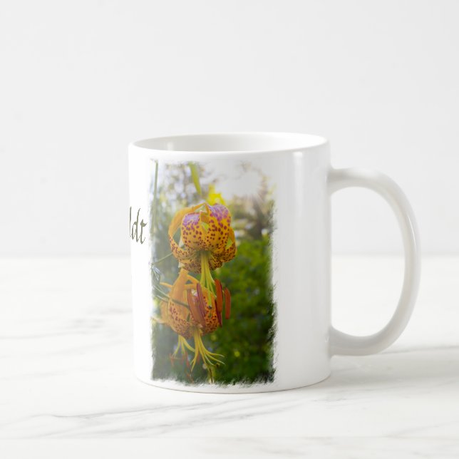 Humboldt Lilies Sunburst on White Coffee Mug (Right)
