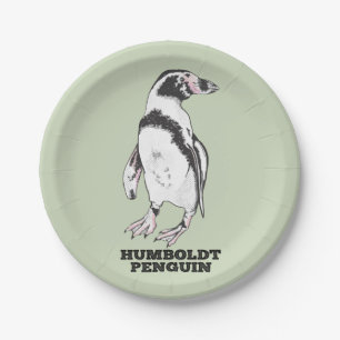 Humboldt penguin paper plate