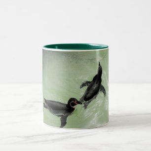 Humboldt penguins Two-Tone coffee mug