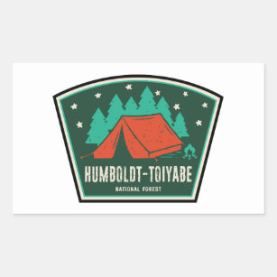 Humboldt-Toiyabe National Forest Camping Rectangular Sticker