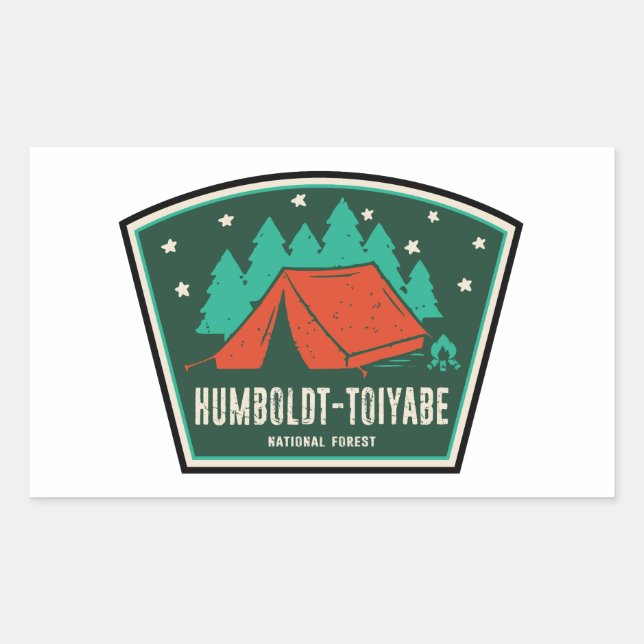 Humboldt-Toiyabe National Forest Camping Rectangular Sticker (Front)