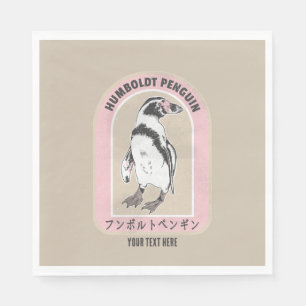 Humbolt penguin Japanese writing Napkin