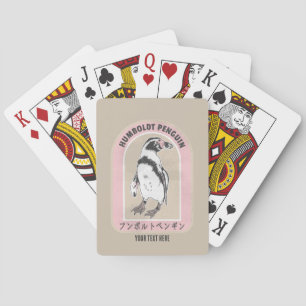 Humbolt penguin Japanese writing Playing Cards