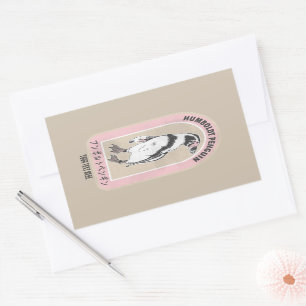 Humbolt penguin Japanese writing Rectangular Sticker