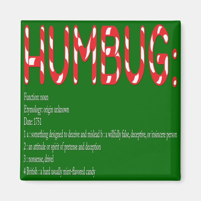 HUMBUG: definition Magnet (Front)