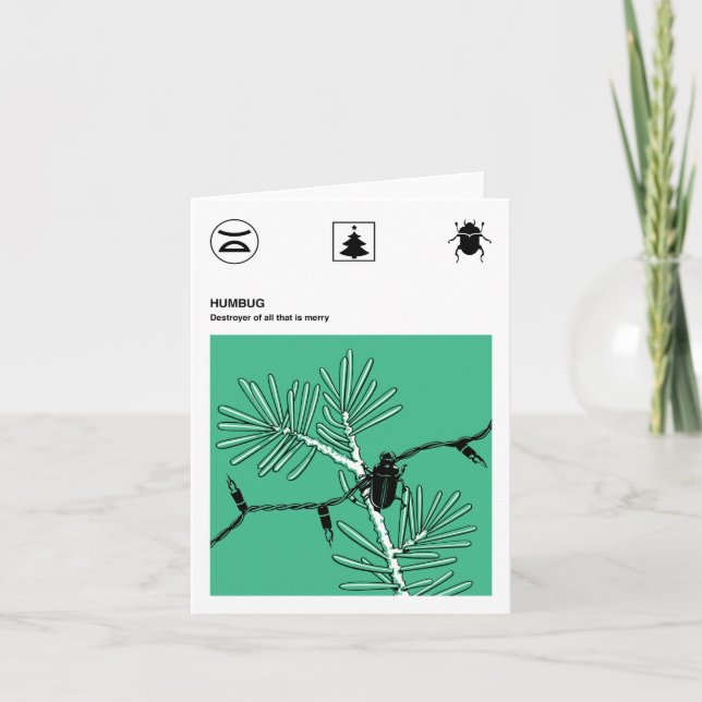 Humbug (Small) Holiday Card (Front)