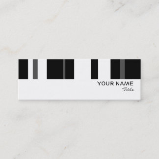 Humbug Stripe business card skinny vertical white