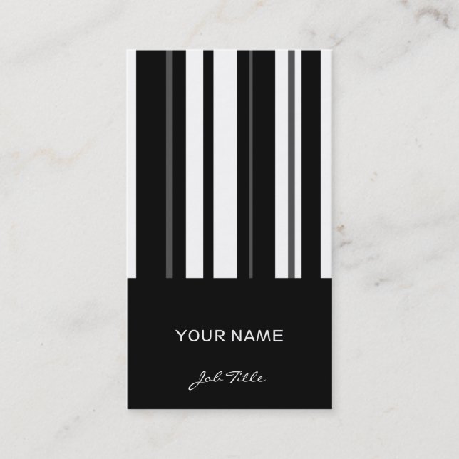 Humbug Stripe business card vertical stripes (Front)