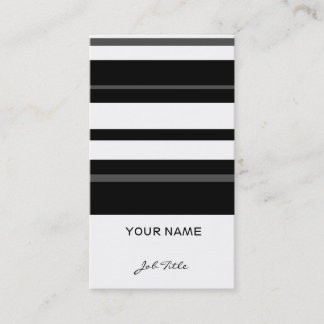 Humbug stripe business card white portrait