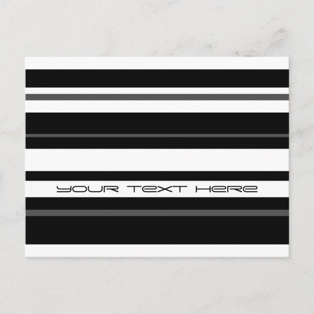 Humbug Stripe 'Your Text' postcard (Front)