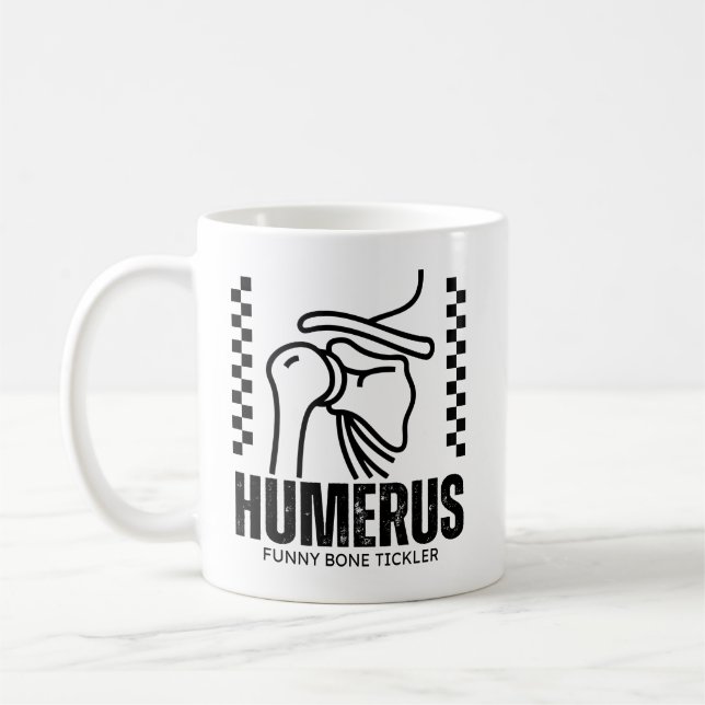 Humerus funny bone tickler coffee mug (Left)