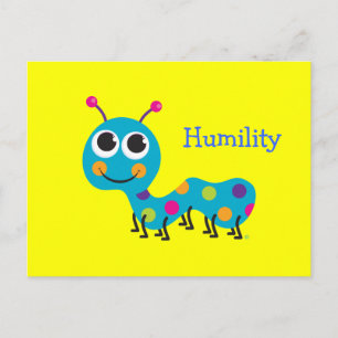 Humility Cute Caterpillar Postcard