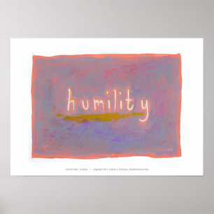 Humility - fresh simple colourful painting art poster