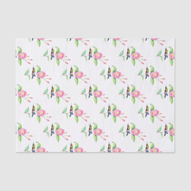 Humingbird And Hybiscus Tissue Paper (Front)