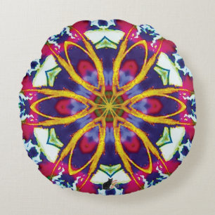 Hummers Kaleidoscope  Round Cushion