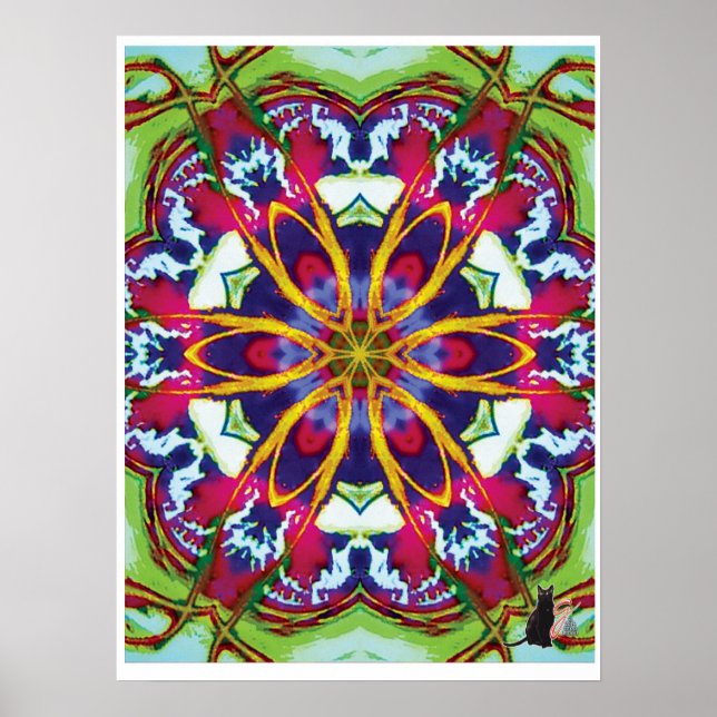 Hummers Kinetic Collage Kaleidoscope Poster (Front)