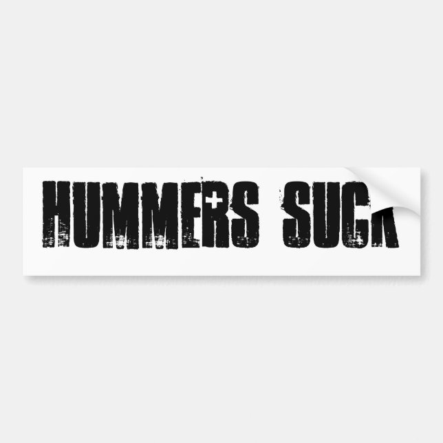 HUMMERS SUCK BUMPER STICKER (Front)