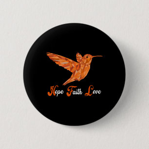 Humming-bird Aml Leukaemia Awareness  6 Cm Round Badge