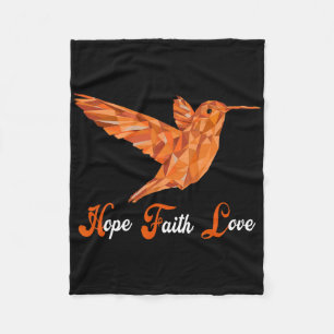 Humming-bird Aml Leukemia Awareness Fleece Blanket
