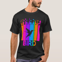Humming Bird Animal Rainbow Bubble With Silhouette