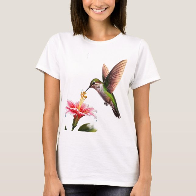 Humming Bird at Lunch T-Shirt (Front)