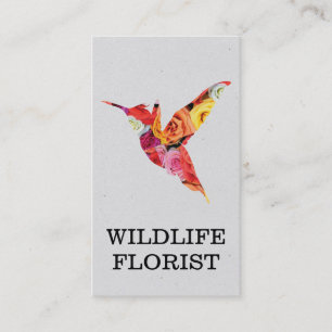 Humming Bird Flowers Business Card