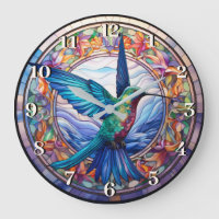 Humming Bird Glass Effect Abstract Painting Art