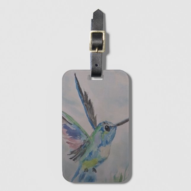 Humming Bird Luggage Tag (Front Vertical)