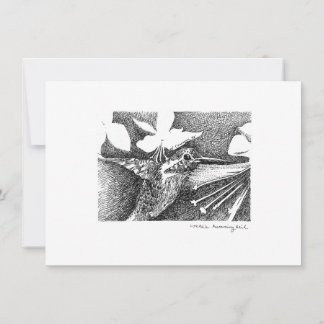 Humming Bird Pen and Ink Card