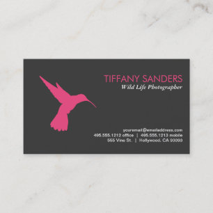 Humming Bird Pink Business Card