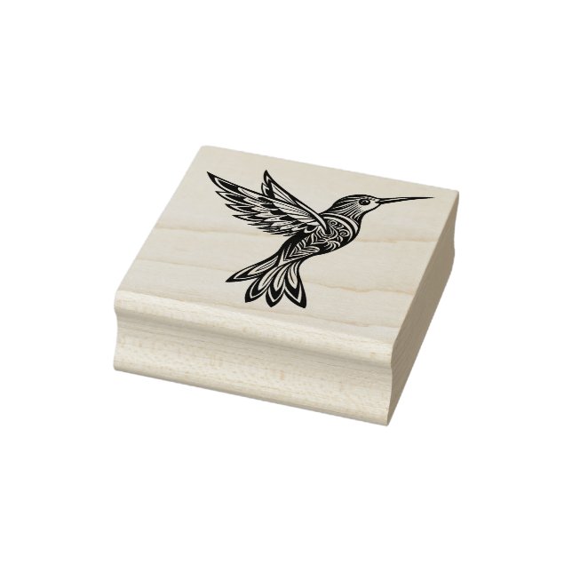 Humming Bird Wood Art Rubber Stamp (Stamp)