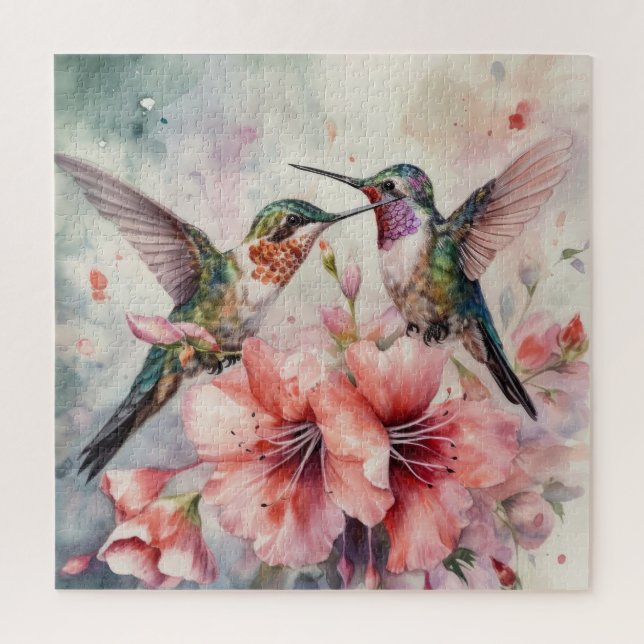 Humming Birds and Flowers Jigsaw Puzzle (Vertical)