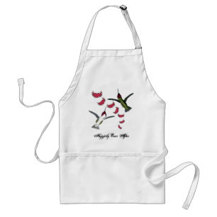 Humming Birds Grunge Hearts with Wings Standard Apron