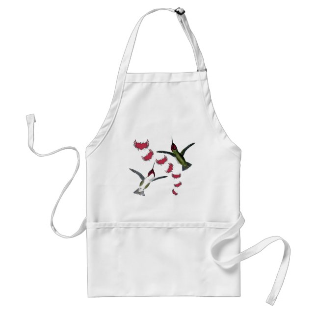 Humming Birds Grunge Hearts with Wings Standard Apron (Front)