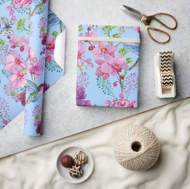 Humming Birds In Summer Wrapping Paper (Crafts)